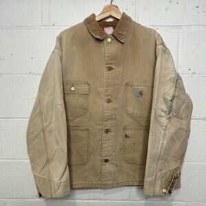Vintage Carhartt 100 Year Blanket-Lined Chore Coat “Brown”
